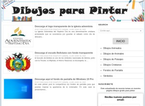 How dibujosparapaint.blogspot.com looks like on a tablet such as an iPad.