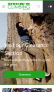How dicksclimbing.com looks like on a mobile device such as an iPhone.