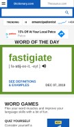 How dictionary.com looks like on a mobile device such as an iPhone.