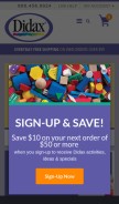 How didax.com looks like on a mobile device such as an iPhone.