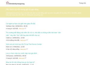 How diendankynangsong.com looks like on a tablet such as an iPad.