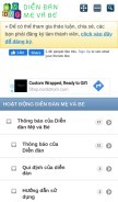 How diendanmevabe.com looks like on a mobile device such as an iPhone.