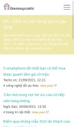 How dienmaycokhi.com looks like on a mobile device such as an iPhone.