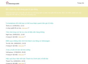 How dienmaycokhi.com looks like on a tablet such as an iPad.