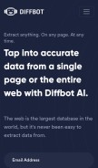 How diffbot.com looks like on a mobile device such as an iPhone.