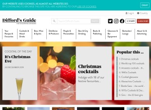 How diffordsguide.com looks like on a tablet such as an iPad.