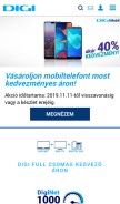 How digi.hu looks like on a mobile device such as an iPhone.