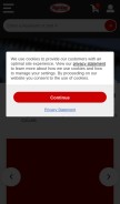 How digikey.com looks like on a mobile device such as an iPhone.