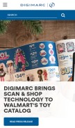 How digimarc.com looks like on a mobile device such as an iPhone.