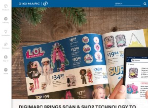 How digimarc.com looks like on a tablet such as an iPad.