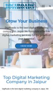 How digiroads.in looks like on a mobile device such as an iPhone.