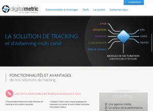 How digital-metric.com looks like on a tablet such as an iPad.