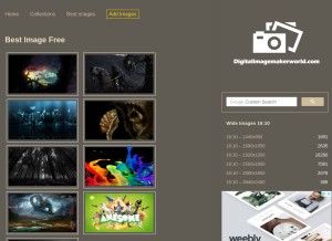 How digitalimagemakerworld.com looks like on a tablet such as an iPad.