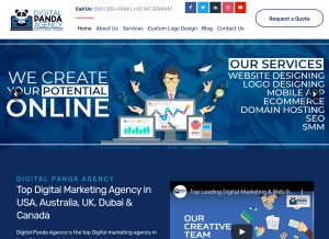 How digitalpandaagency.com looks like on a tablet such as an iPad.