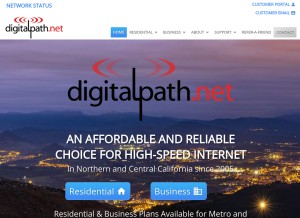 How digitalpath.net looks like on a tablet such as an iPad.