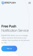 How digitalpush.org looks like on a mobile device such as an iPhone.