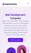 How digitalswiftly.com looks like on a mobile device such as an iPhone.