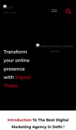 How digitaltheka.in looks like on a mobile device such as an iPhone.