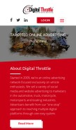 How digitalthrottle.com looks like on a mobile device such as an iPhone.