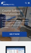 How digitalwaybill.com looks like on a mobile device such as an iPhone.