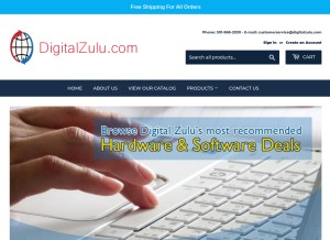 How digitalzulu.com looks like on a tablet such as an iPad.