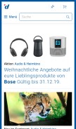 How digitec.ch looks like on a mobile device such as an iPhone.