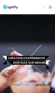 How digitify.fr looks like on a mobile device such as an iPhone.