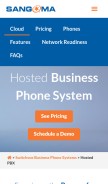 How digiumcloud.net looks like on a mobile device such as an iPhone.
