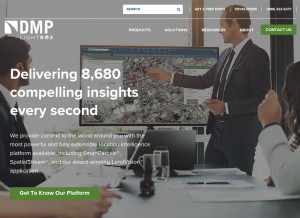 How digmap.com looks like on a tablet such as an iPad.