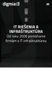 How digmia.com looks like on a mobile device such as an iPhone.
