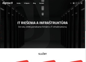 How digmia.com looks like on a tablet such as an iPad.
