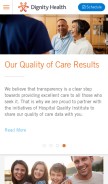 How dignityhealth.org looks like on a mobile device such as an iPhone.