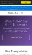 How diladele.com looks like on a mobile device such as an iPhone.