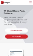 How diligent.com looks like on a mobile device such as an iPhone.