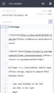 How dillinger.io looks like on a mobile device such as an iPhone.