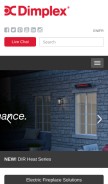 How dimplex.com looks like on a mobile device such as an iPhone.
