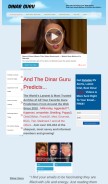 How dinarguru.com looks like on a mobile device such as an iPhone.