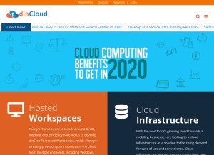 How dincloud.com looks like on a tablet such as an iPad.