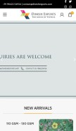 How dineshexports.com looks like on a mobile device such as an iPhone.