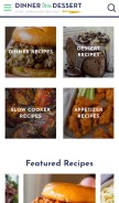 How dinnerthendessert.com looks like on a mobile device such as an iPhone.