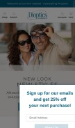 How diopticssunwear.com looks like on a mobile device such as an iPhone.