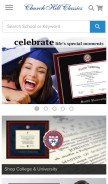 How diplomaframe.com looks like on a mobile device such as an iPhone.