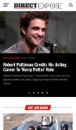 How directexpose.com looks like on a mobile device such as an iPhone.