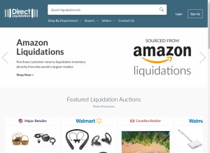 How directliquidation.com looks like on a tablet such as an iPad.