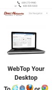 How directnetworksinc.com looks like on a mobile device such as an iPhone.