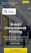 How directprint.io looks like on a mobile device such as an iPhone.