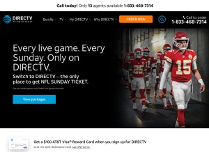 How directvdeals.com looks like on a tablet such as an iPad.