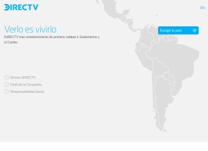 How directvla.com looks like on a tablet such as an iPad.
