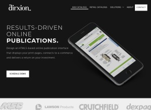 How dirxion.com looks like on a tablet such as an iPad.