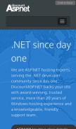 How discountasp.net looks like on a mobile device such as an iPhone.